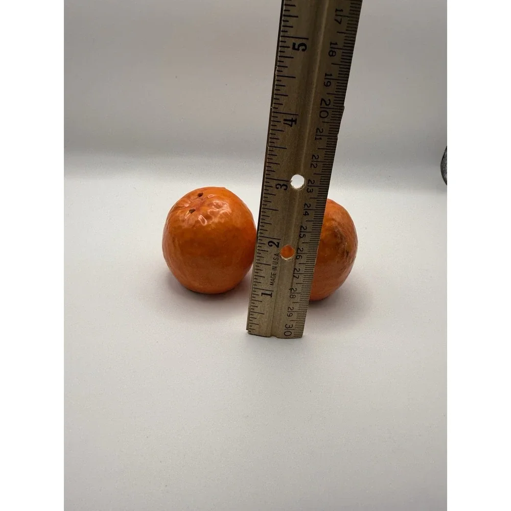 Set of Vintage Ceramic Oranges Fruit Figural Salt and Pepper‎ Shakers Japan